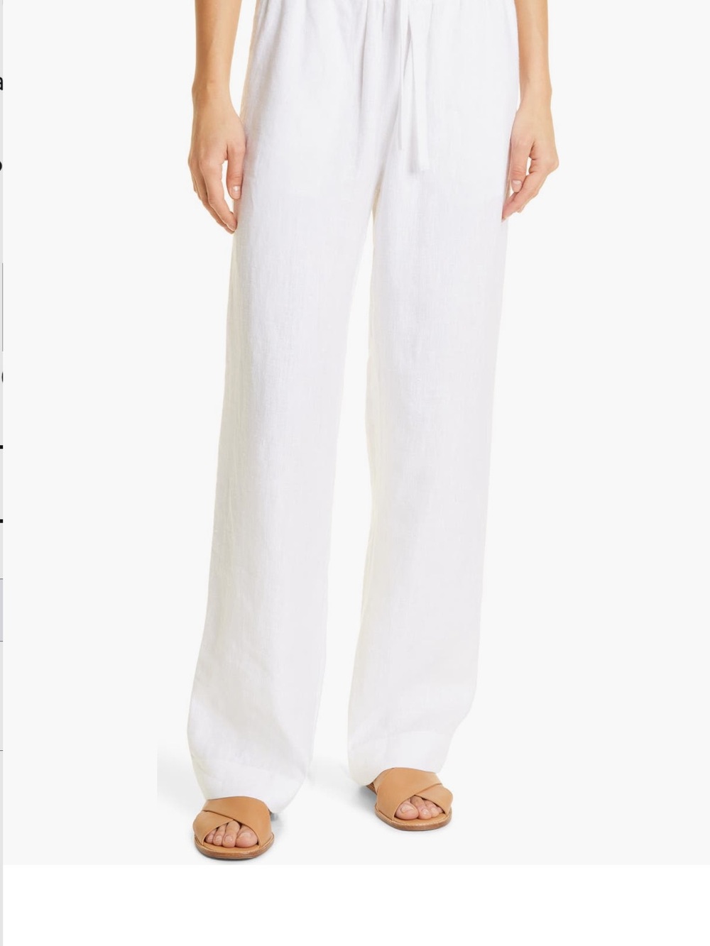 Vince White Drawstring Linen-Blend Joggers - Picture 11 of 11